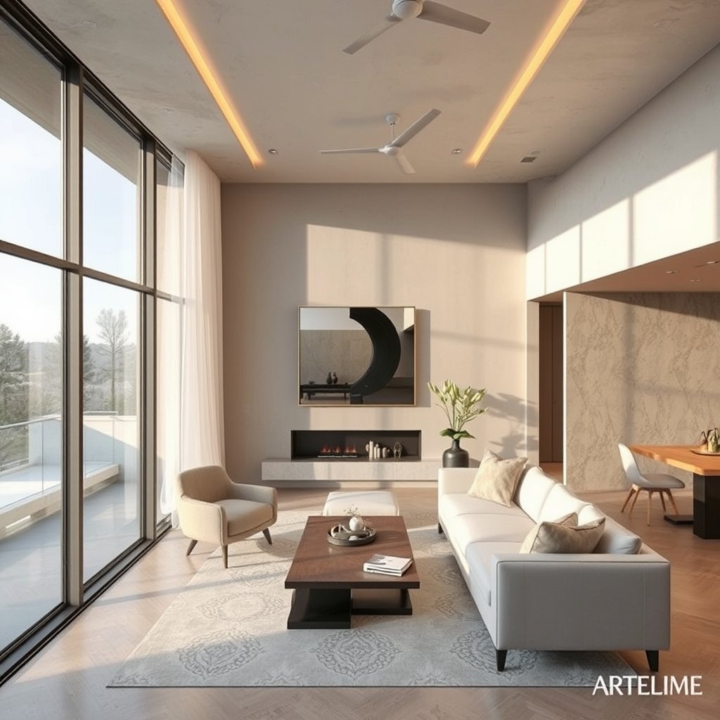 AI-generated conceptual image: Is Venetian Plaster Safe for Indoor Air Quality? Natural & Low-VOC Properties